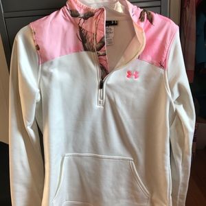 Women’s breast cancer under armour 3/4zip pullover